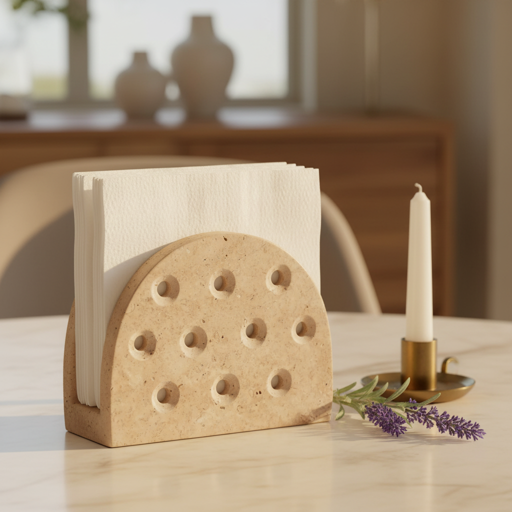 Speshstone Travertine Napkin Holder