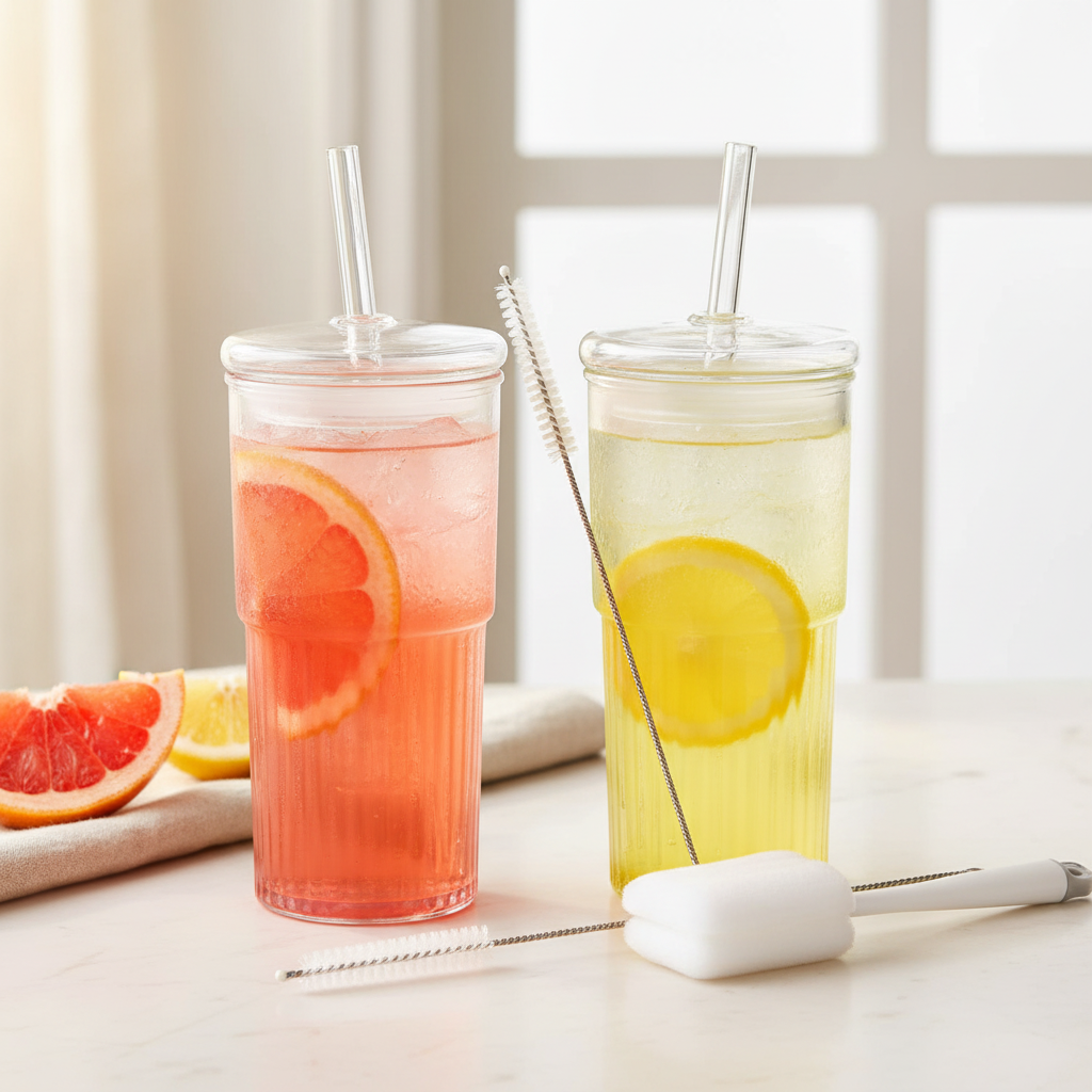 Tumblers with Brushes 3/4