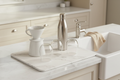 VECELO Stone Drying Mat, Ivory-Marble