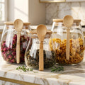 Glass Spice and Tea Canister with Sealing Lid, 3 Sizes