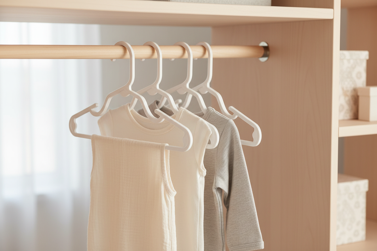 White Baby Plastic Hangers – EVERVESTA Luxury